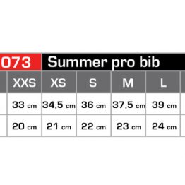 Pro bib shorts - size guide
