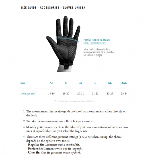Size Chart - gloves