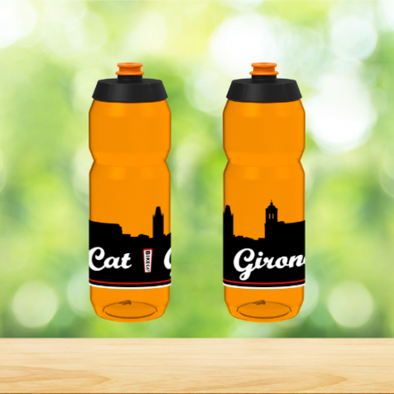 Cycling Water bottle - Girona clear orange