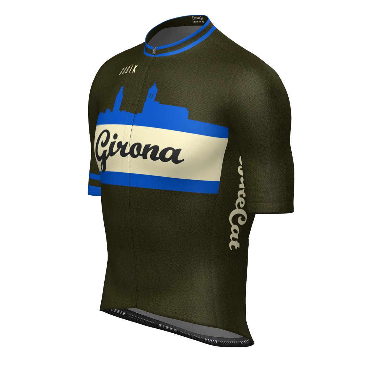 Girona vintage jersey - Olive/blue - side